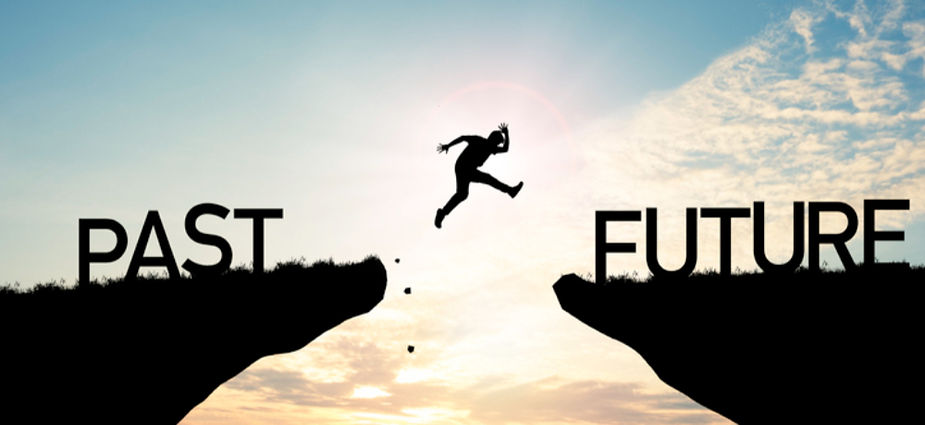 jumping from the past into the future