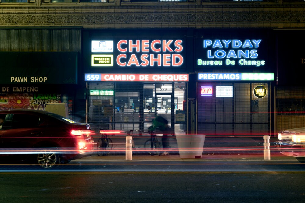 Payday shops and loans.